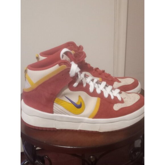 Nike Dunk High Up Cinnabar Red Gold Sneakers Shoes DH3718-600 Women’s Size 9.5 - Picture 1 of 13